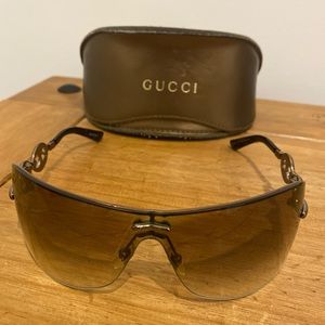 Gucci Sunglasses and case, rimless gradient GG 2772/S
